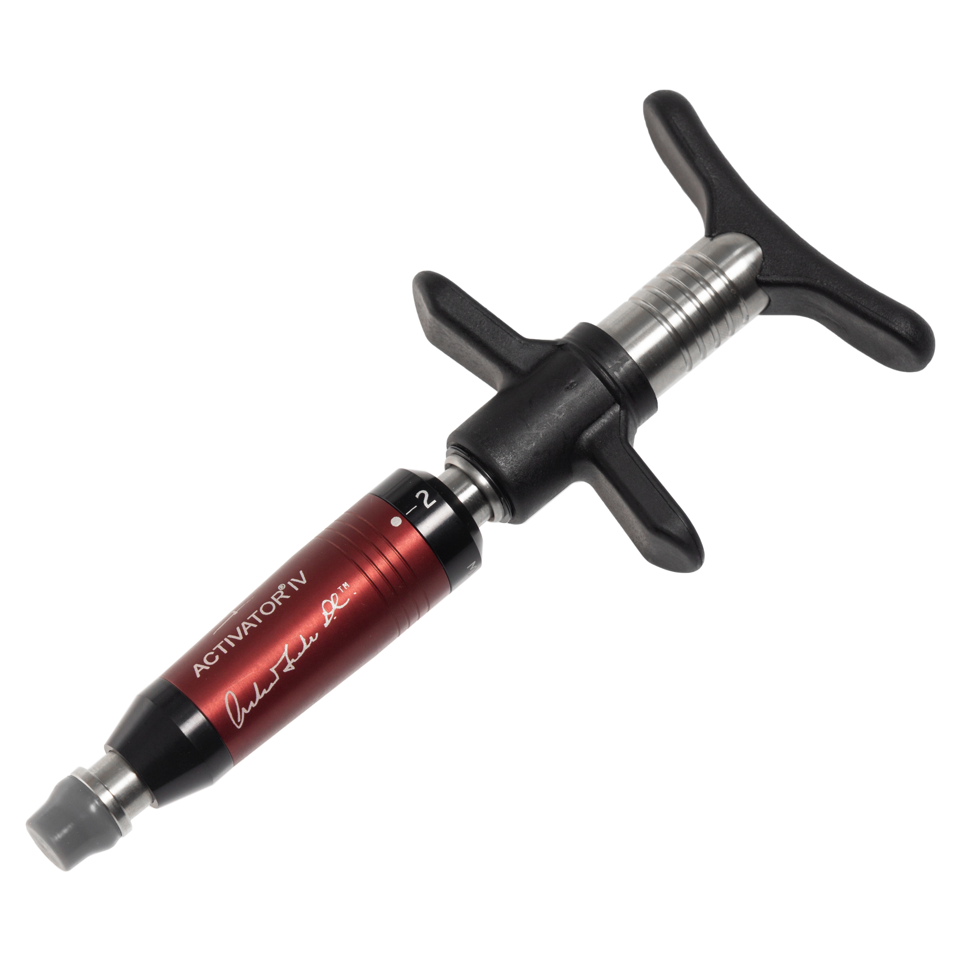 Activator IV im originalen Rot mit ergonomischem Griff, chiropraktisches Justierungsgerät
