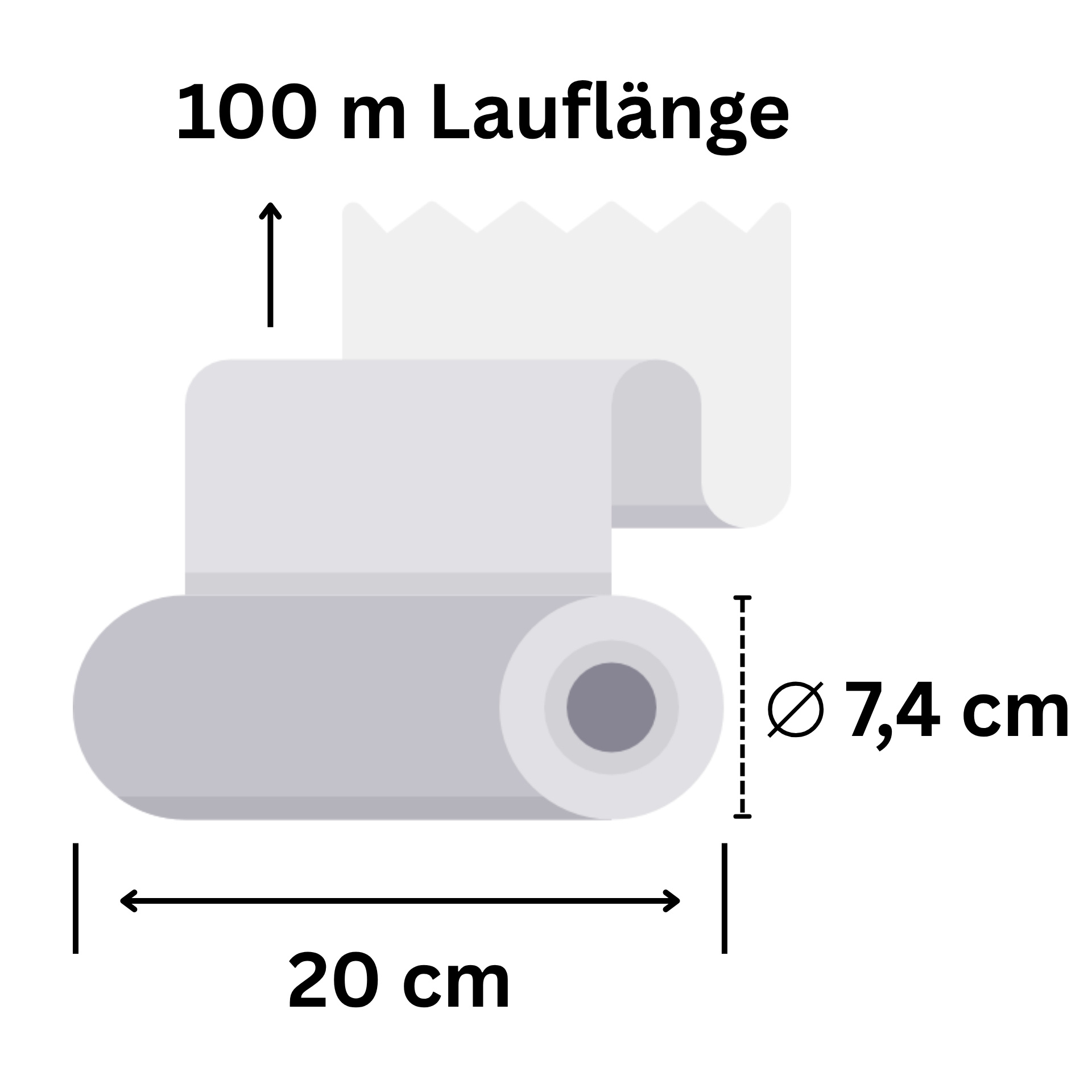 Headrestpaper (Liegenpapier, kleine Hülse)
